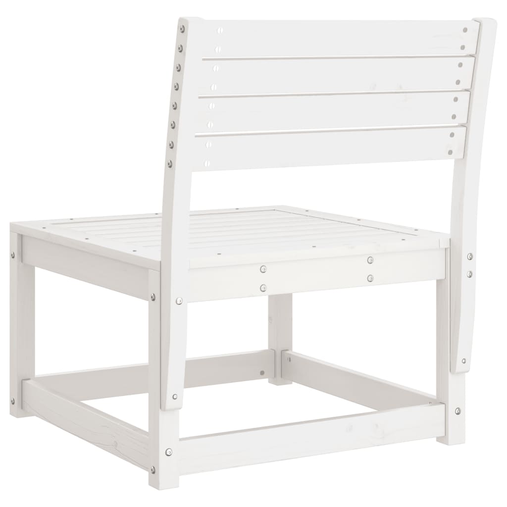 vidaXL Canapé de jardin blanc bois de pin massif