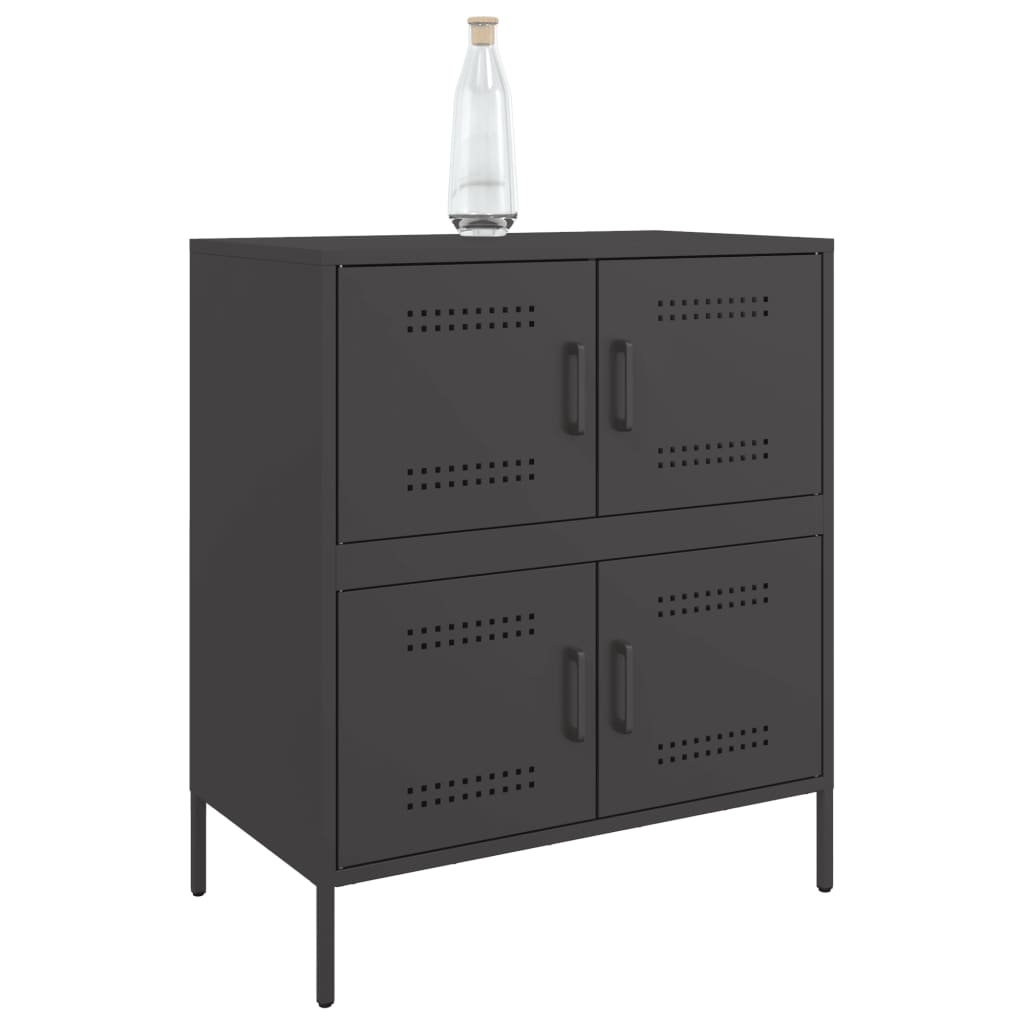 vidaXL Buffet noir 68x39x79 cm acier