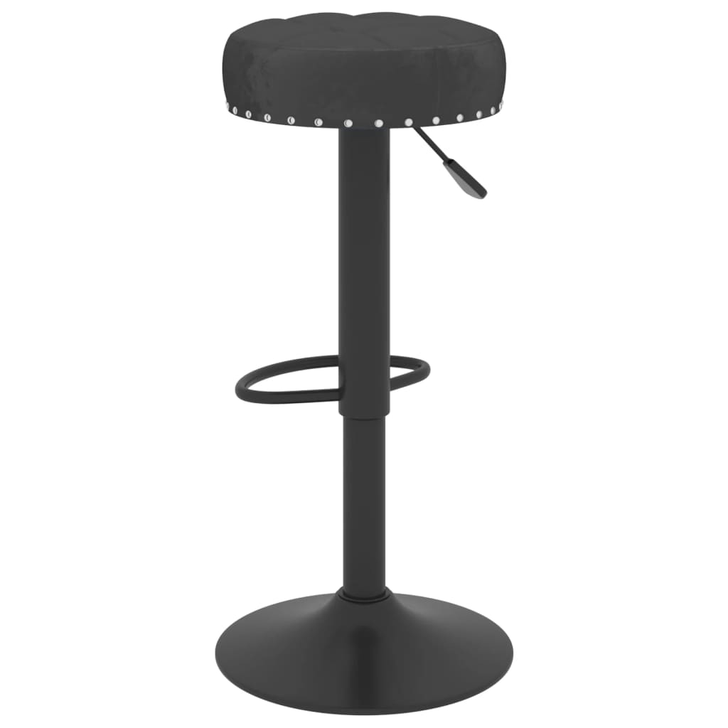 vidaXL Tabourets de bar 2 pcs Noir Velours