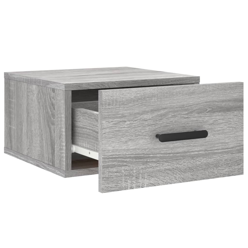 vidaXL Tables de chevet murales 2 pcs sonoma gris 35x35x20 cm