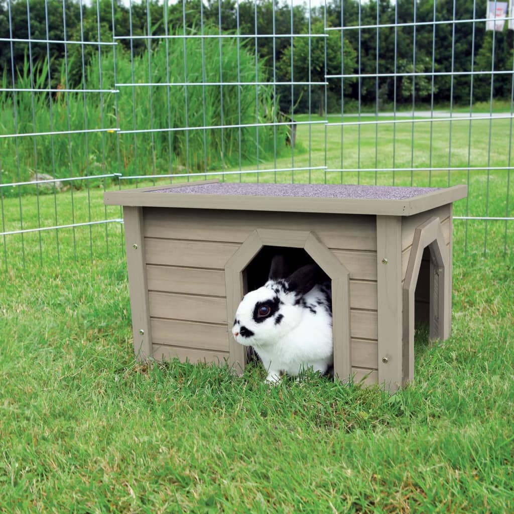 TRIXIE Maison extérieure pour petits animaux 50x30x37 cm Gris-Vert