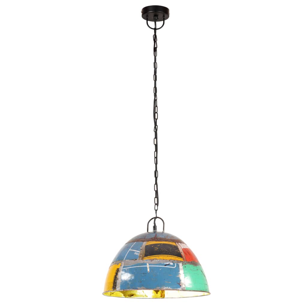 vidaXL Lampe suspendue industrielle vintage 25W Multicolore Rond 41 cm