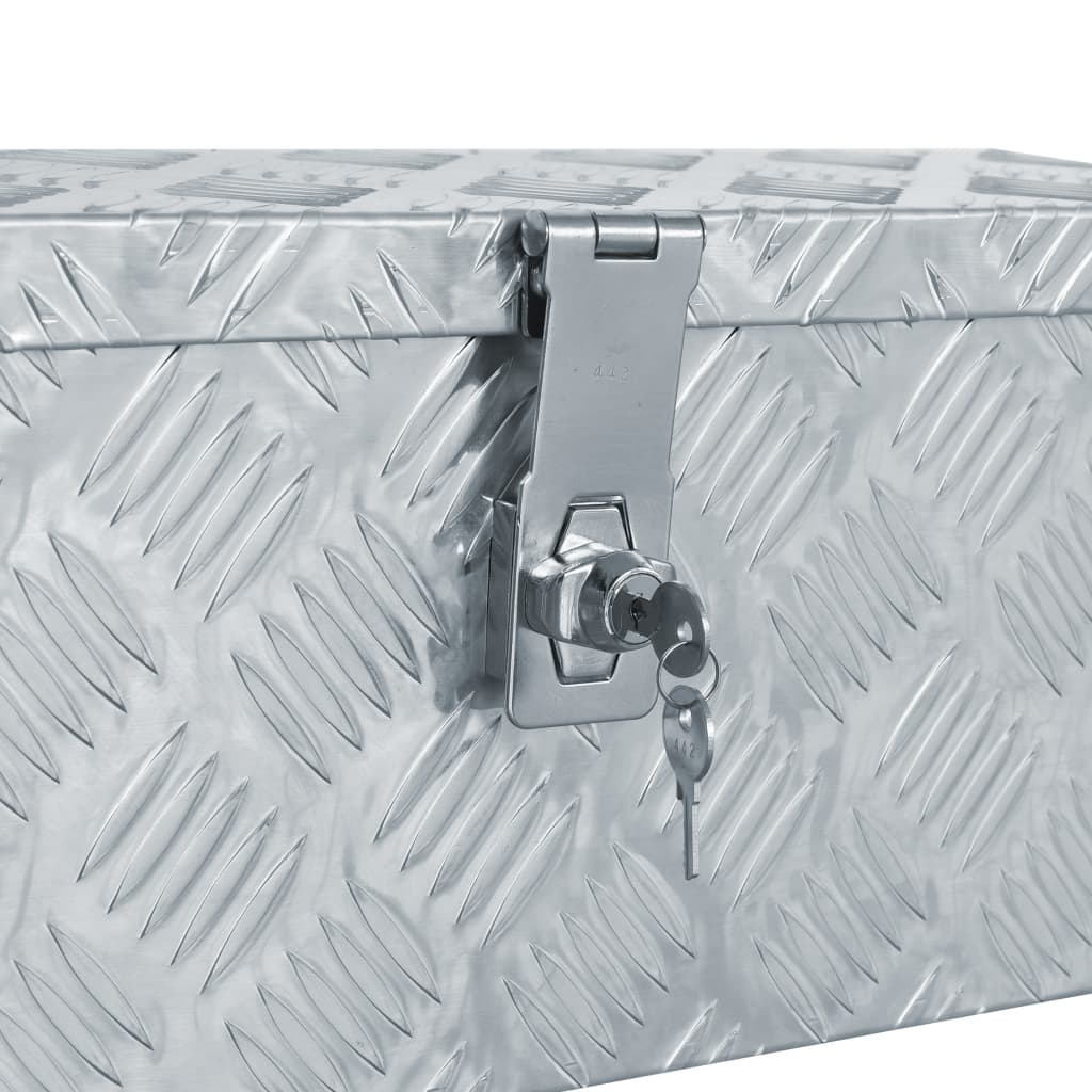 vidaXL Boîte en aluminium 48,5 x 14 x 20 cm Argenté
