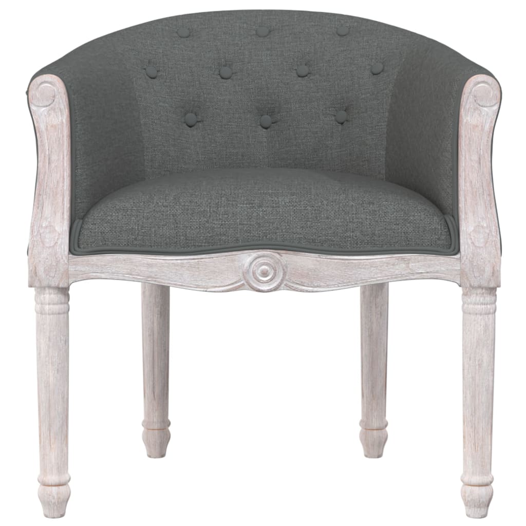 vidaXL Chaise à manger Gris foncé Tissu