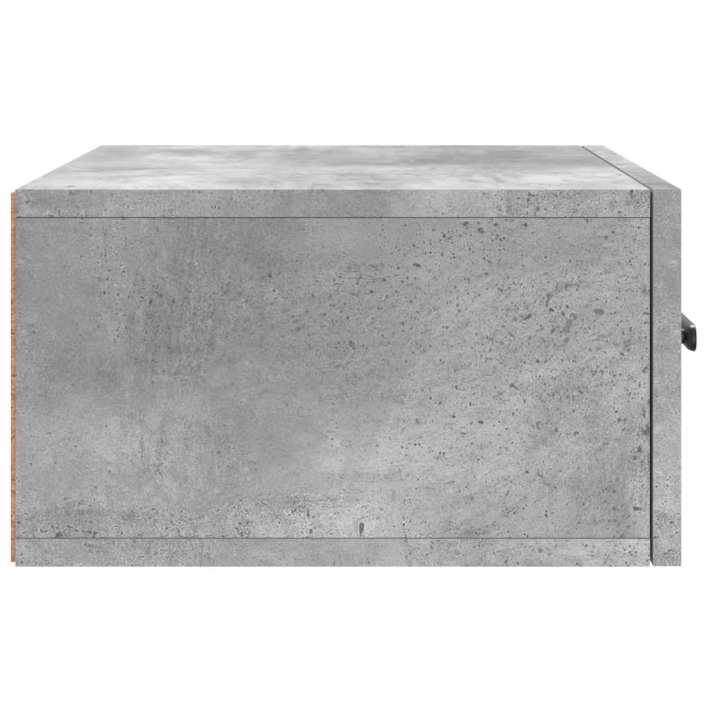 vidaXL Tables de chevet murales 2 pcs gris béton 35x35x20 cm