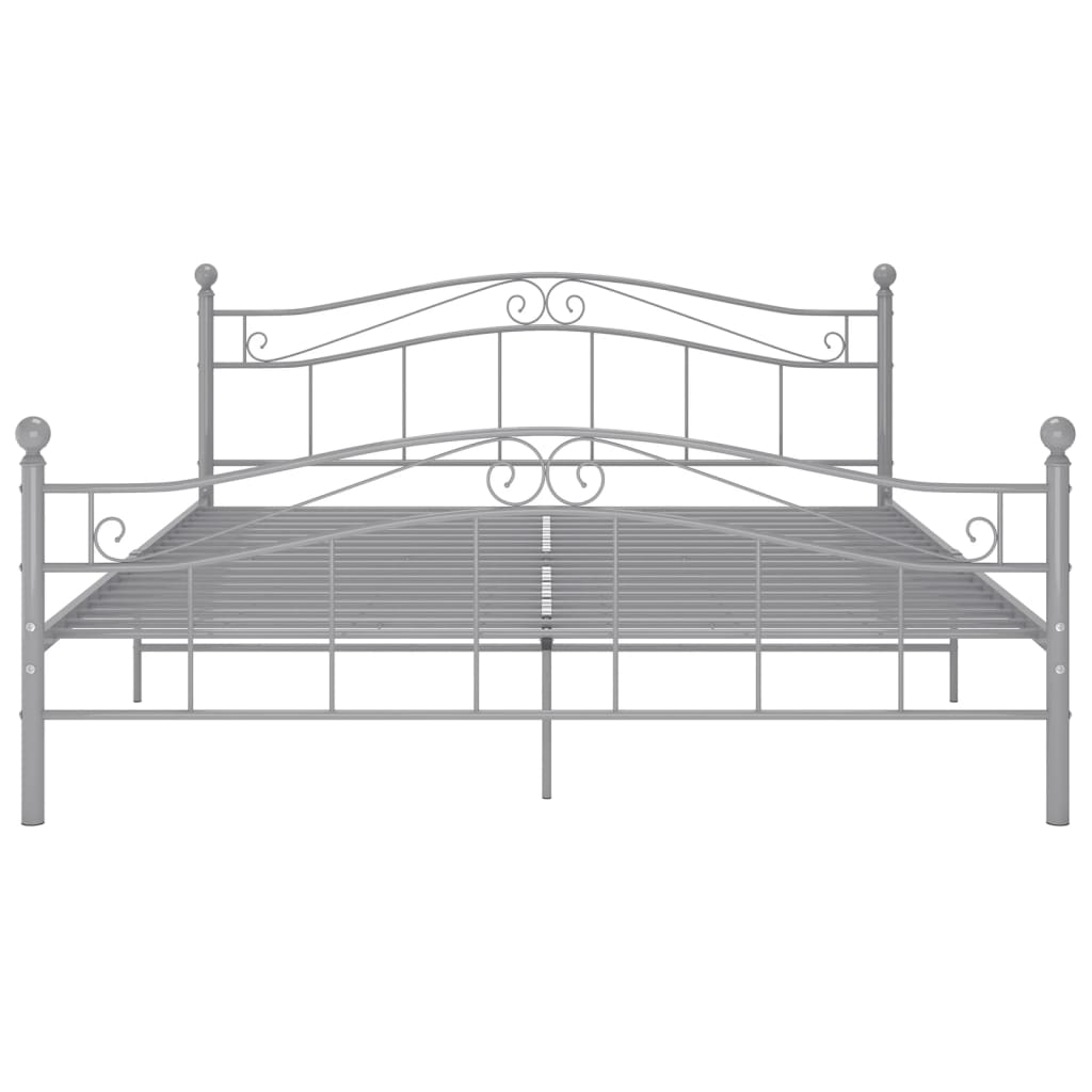 vidaXL Cadre de lit sans matelas gris métal 160x200 cm