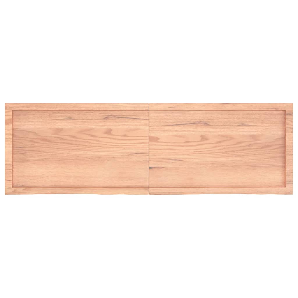 vidaXL Dessus de table marron clair bois chêne massif traité