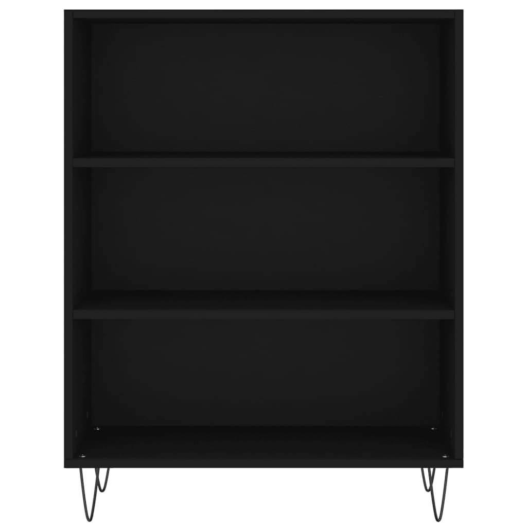 vidaXL Bibliothèque noir 69,5x32,5x90 cm bois d'ingénierie