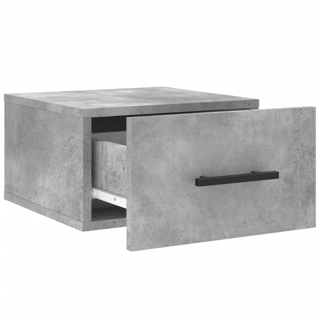 vidaXL Tables de chevet murales 2 pcs gris béton 35x35x20 cm