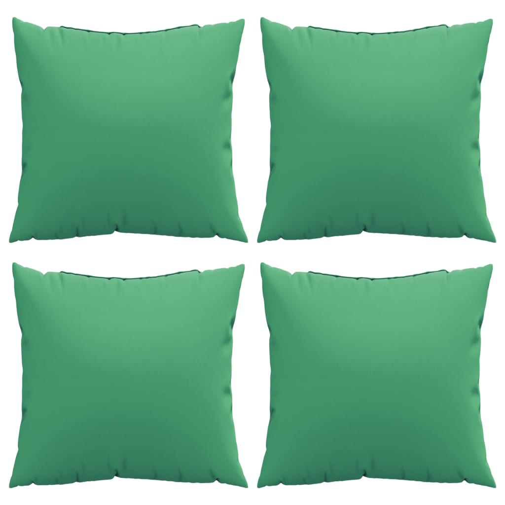 vidaXL Coussins décoratifs lot de 4 vert 50x50 cm tissu