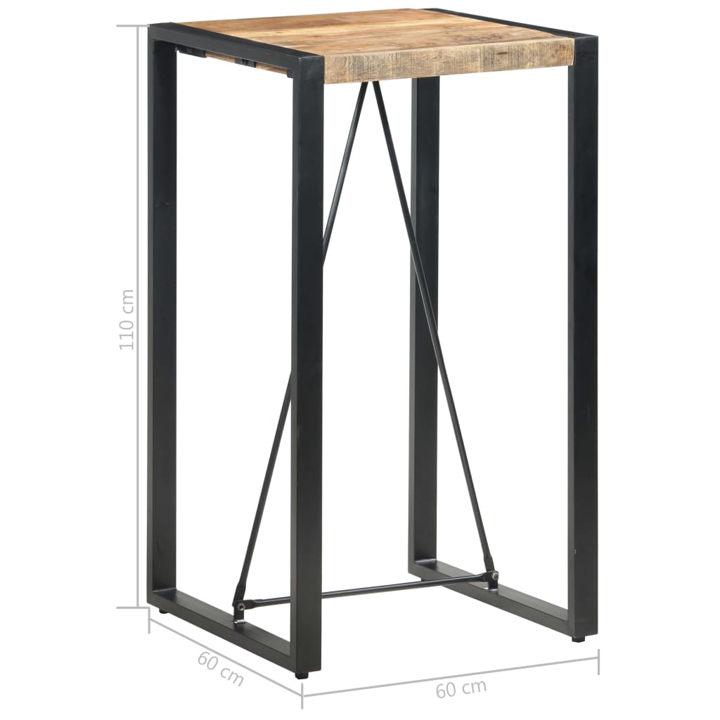 vidaXL Table de bar 60x60x110 cm Bois de manguier massif