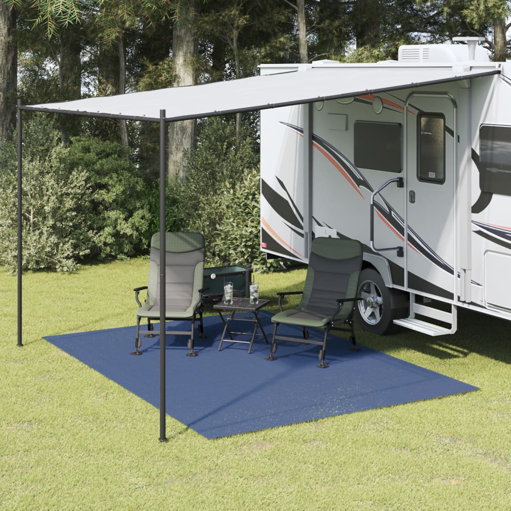vidaXL Tapis de sol de camping bleu 3,5x2,5 m