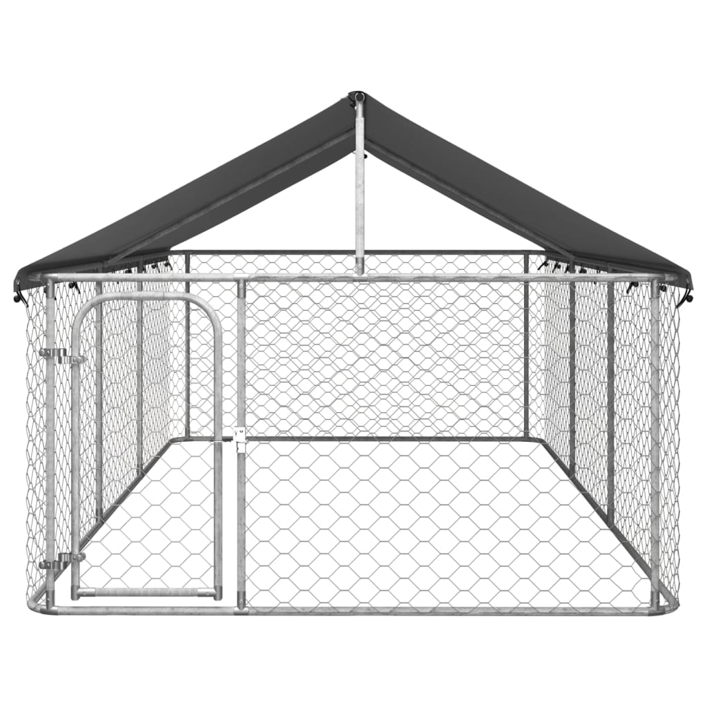 vidaXL Chenil extérieur avec toit pour chiens 400x200x150 cm