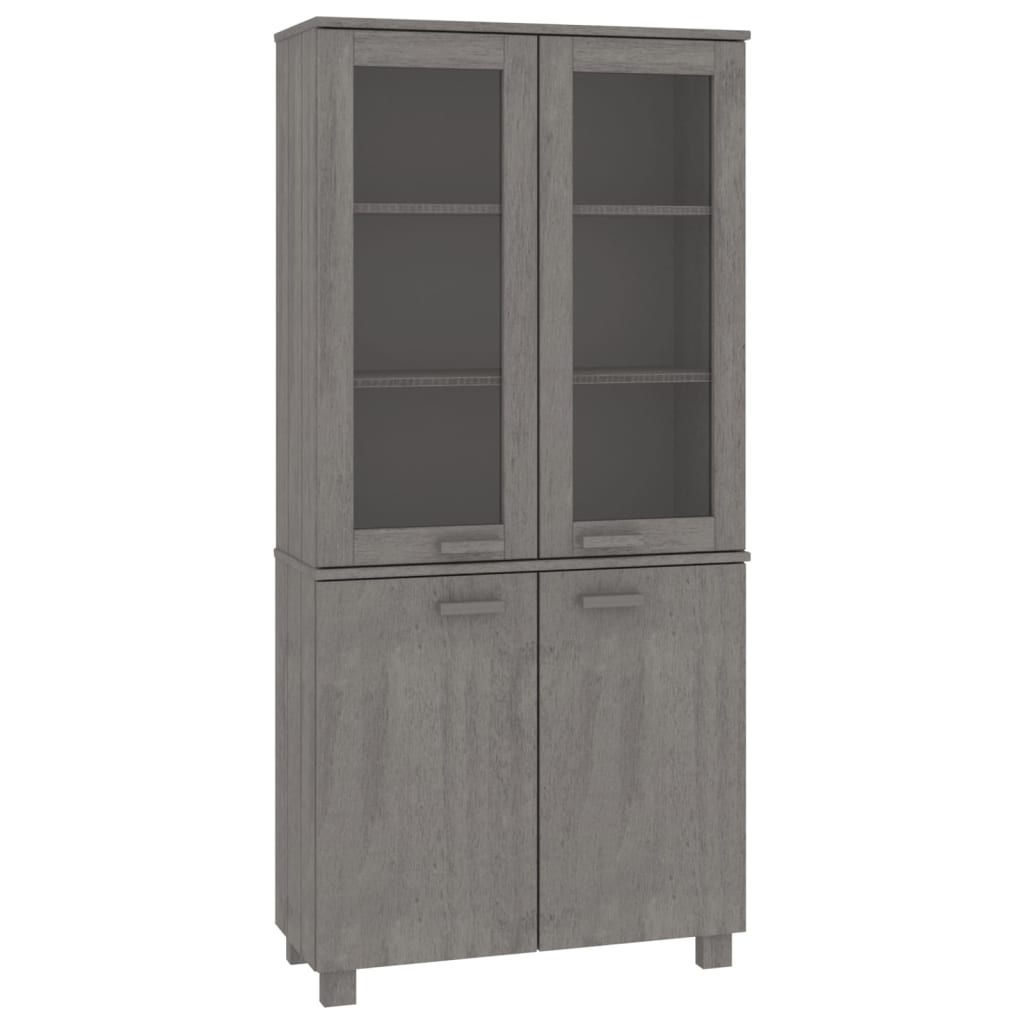 vidaXL Buffet HAMAR Bois massif de pin Gris clair