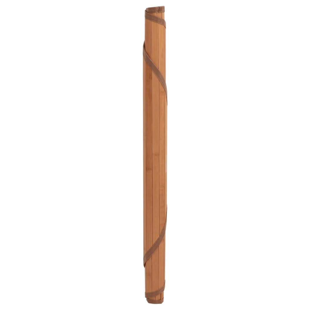 vidaXL Tapis rond marron 80 cm bambou