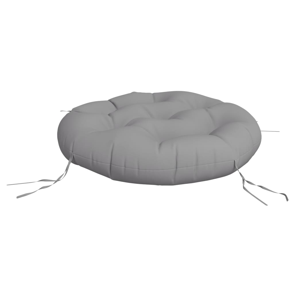 vidaXL Coussin rond gris Ø 60 x11 cm tissu oxford