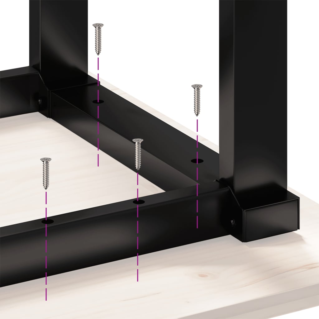 vidaXL Pieds de table basse cadre en O 70x60x43 cm fonte