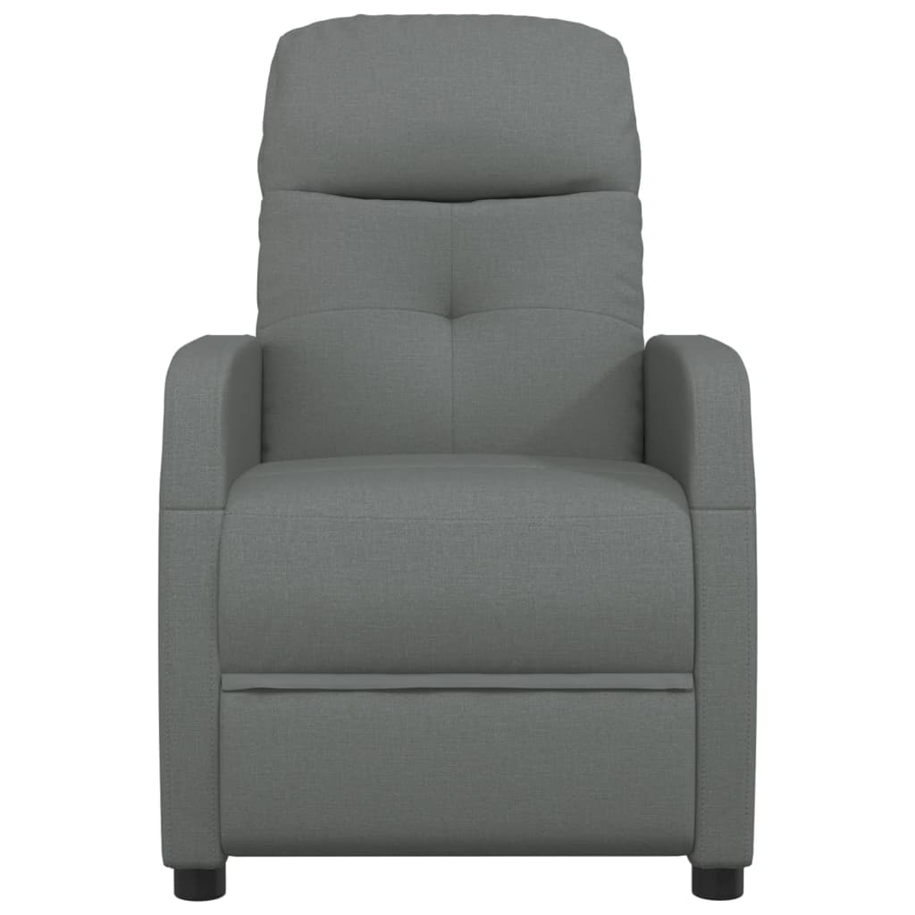 vidaXL Fauteuil de massage Gris foncé Tissu