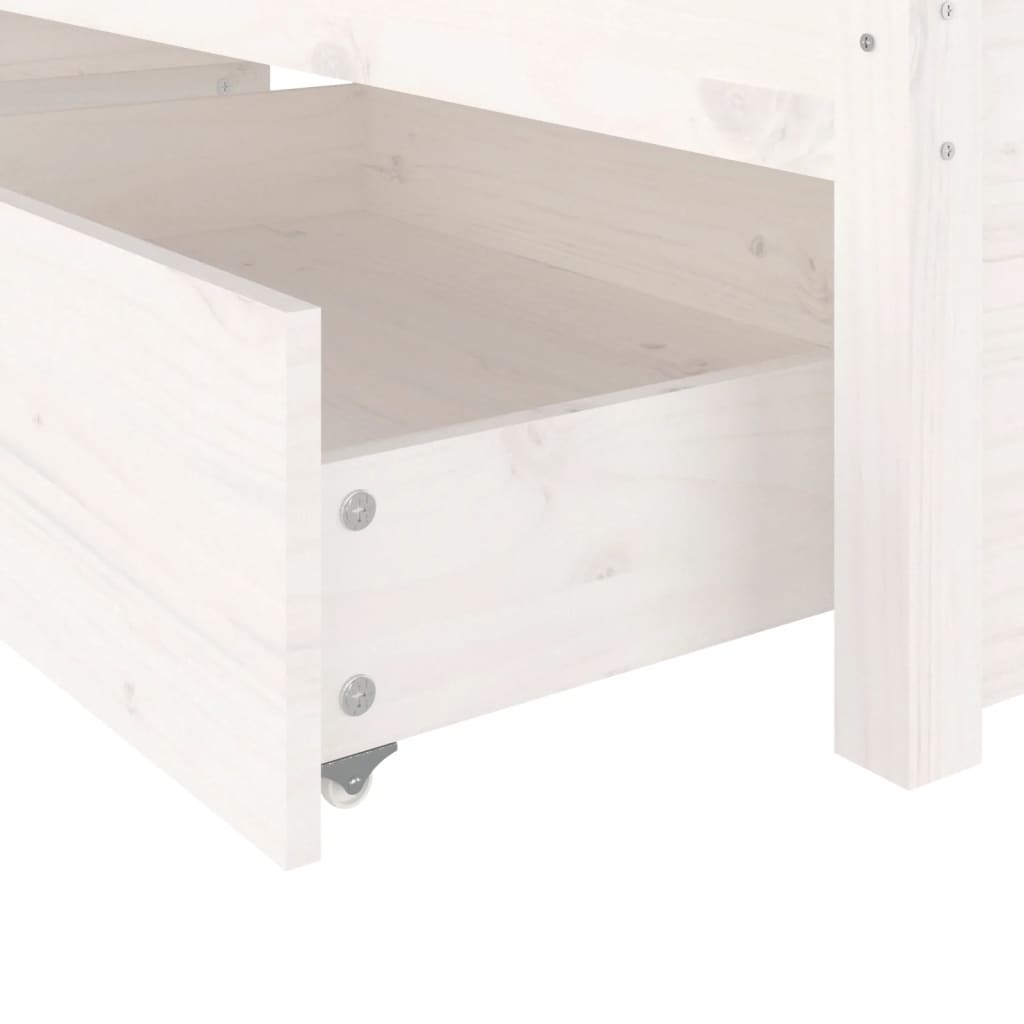vidaXL Cadre de lit avec tiroirs Blanc 120x200 cm
