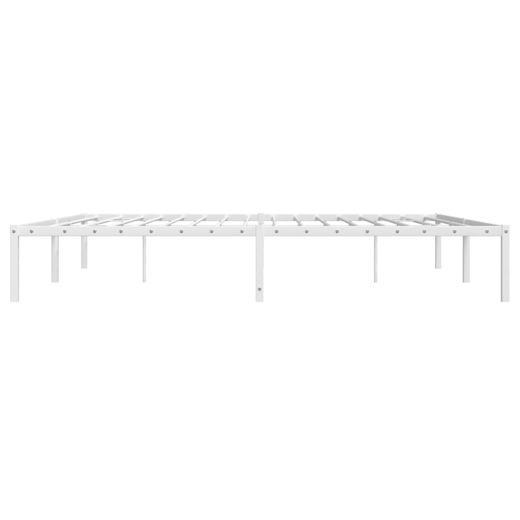 vidaXL Cadre de lit métal sans matelas blanc 200x200 cm