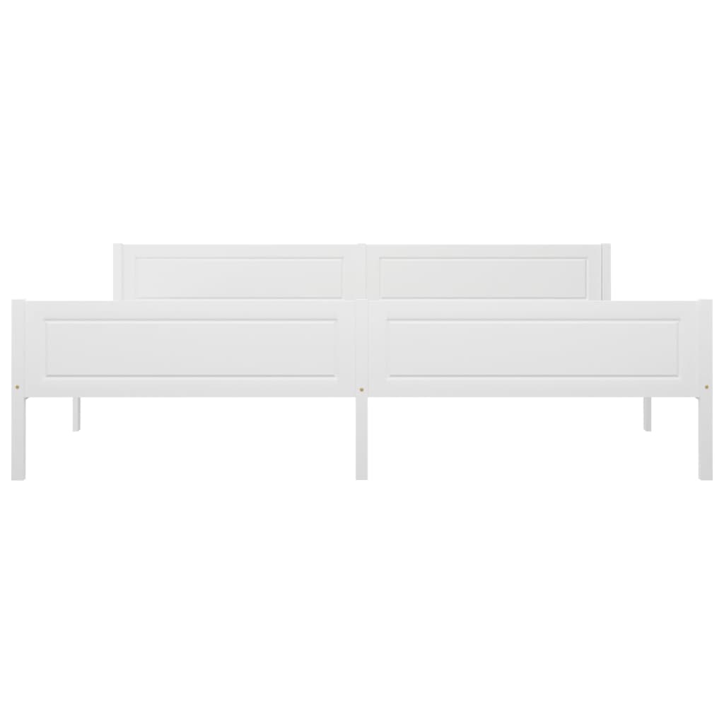 vidaXL Cadre de lit sans matelas bois massif de pin blanc 200x200 cm