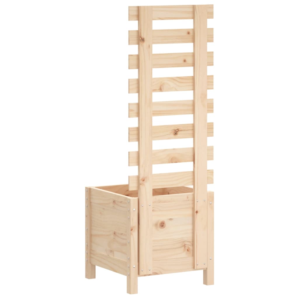 vidaXL Jardinière avec support 39x39,5x114 cm bois de pin massif