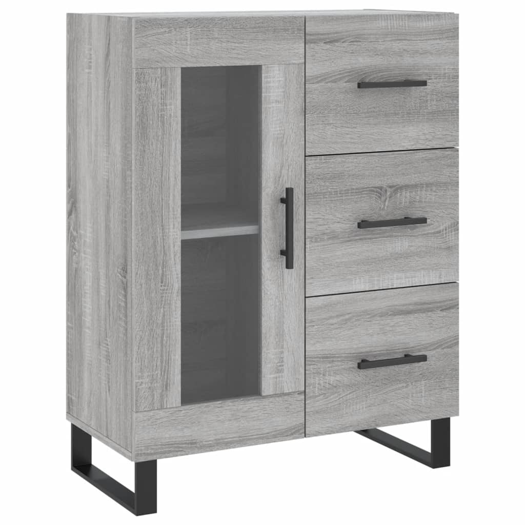 vidaXL Buffet sonoma gris 69,5x34x90 cm bois d'ingénierie