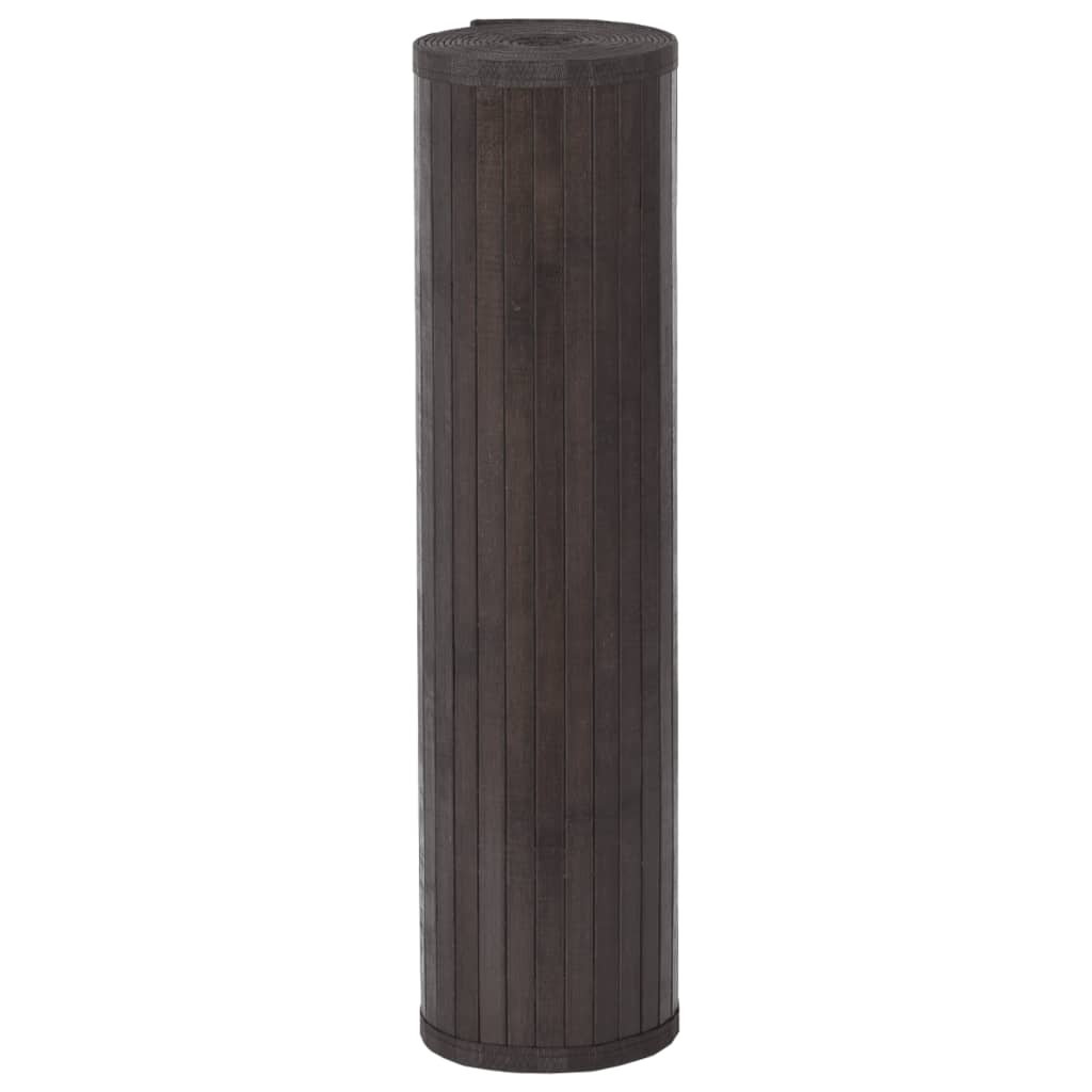 vidaXL Tapis rectangulaire marron foncé 80x100 cm bambou