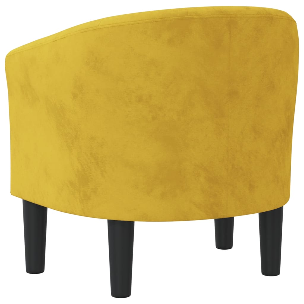 vidaXL Fauteuil jaune velours