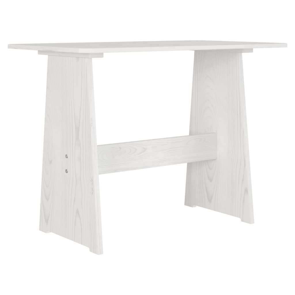 vidaXL Table à manger avec banc REINE blanc bois de pin solide