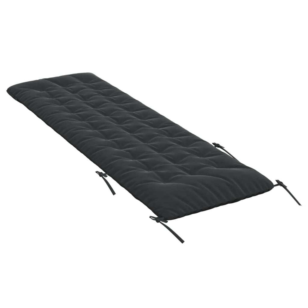 vidaXL Coussin de chaise longue noir 160x50x10 cm similicuir daim