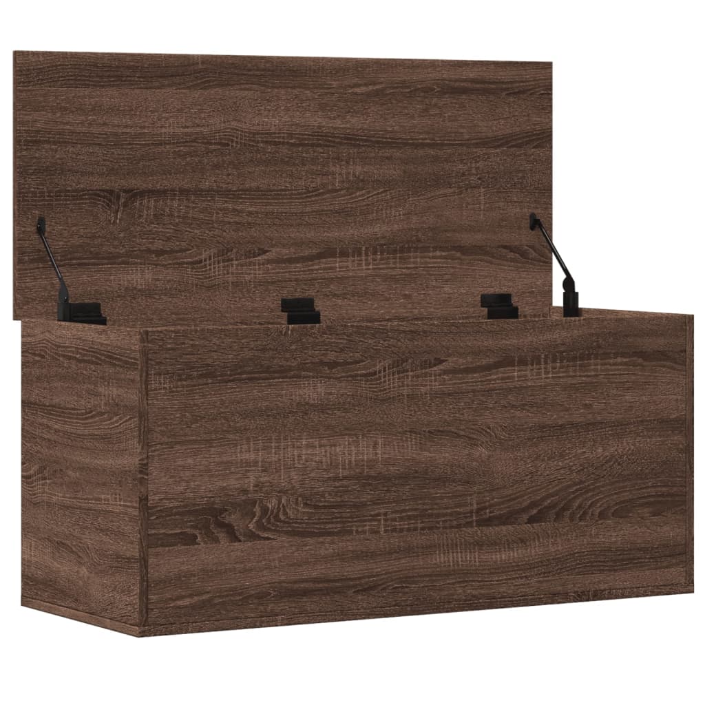 vidaXL Boîte de rangement chêne marron 100x42x46 cm bois d'ingénierie