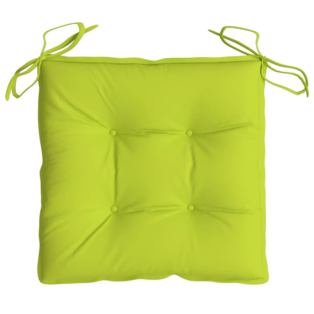 vidaXL Coussins de chaise 2 pcs vert brillant 50x50x7 cm tissu oxford