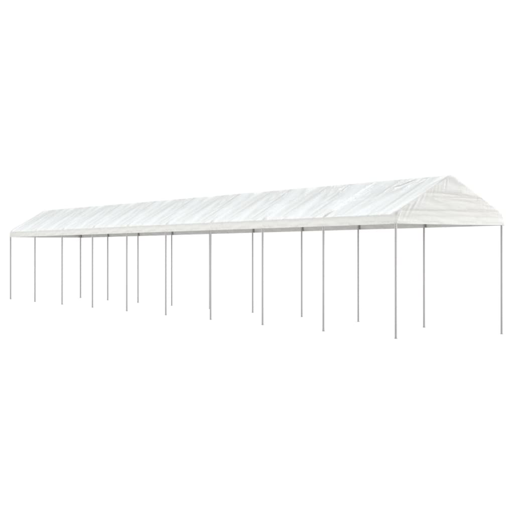 vidaXL Belvédère avec toit blanc 20,07x2,28x2,69 m polyéthylène