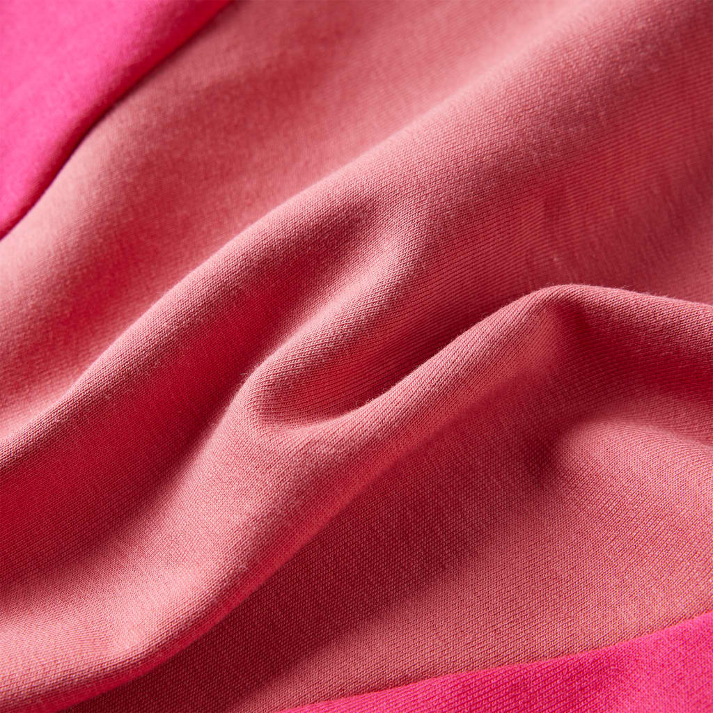 Sweat-shirt enfants bloc de couleurs rose et henné 92