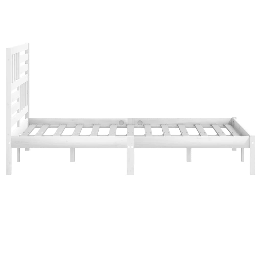 vidaXL Cadre de lit sans matelas blanc 150x200 cm bois de pin massif