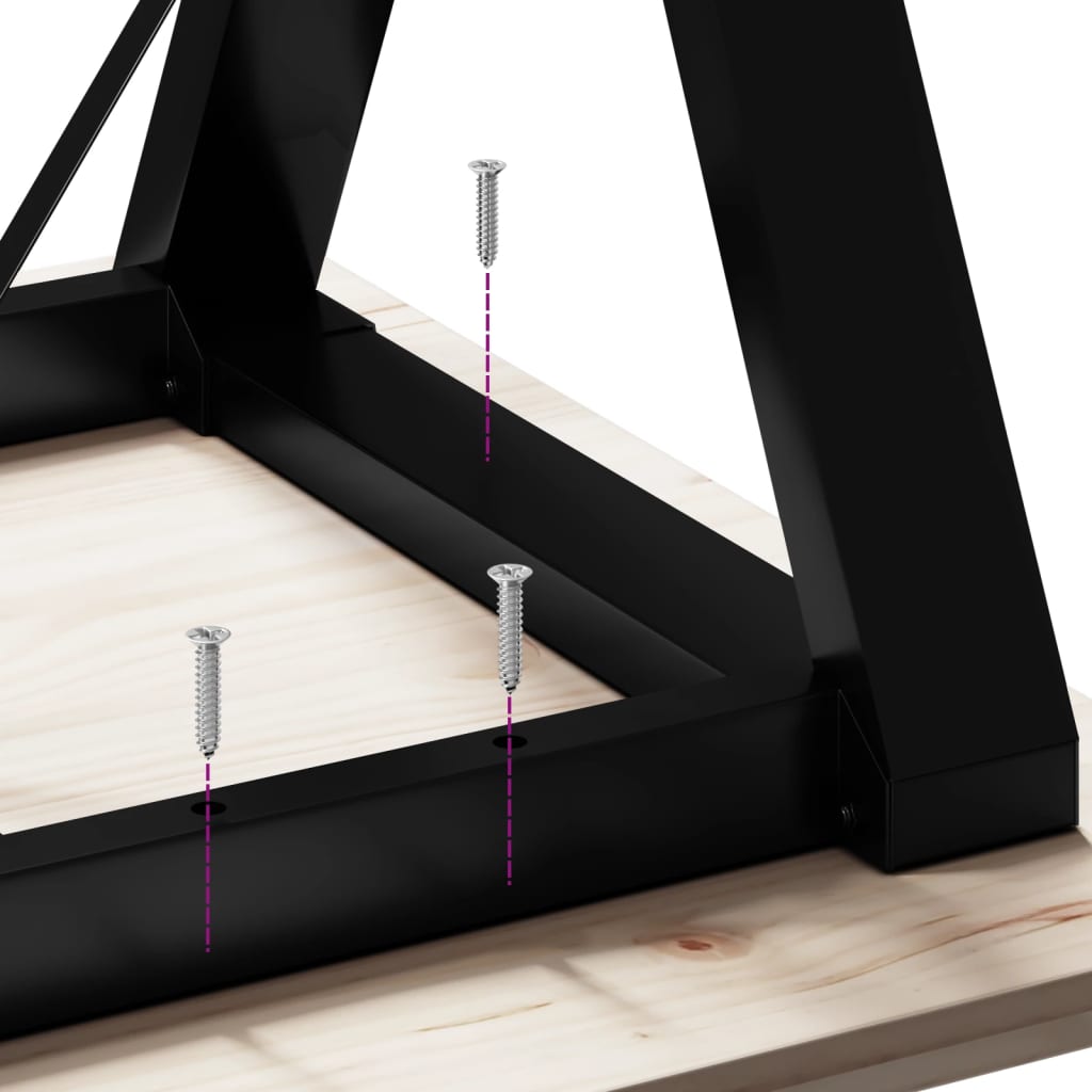 vidaXL Pieds de table à manger cadre en Y 60x40x73 cm fonte