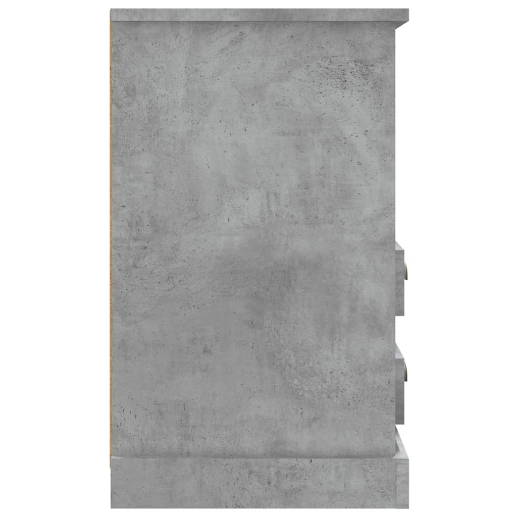 vidaXL Table de chevet gris béton 43x36x60 cm