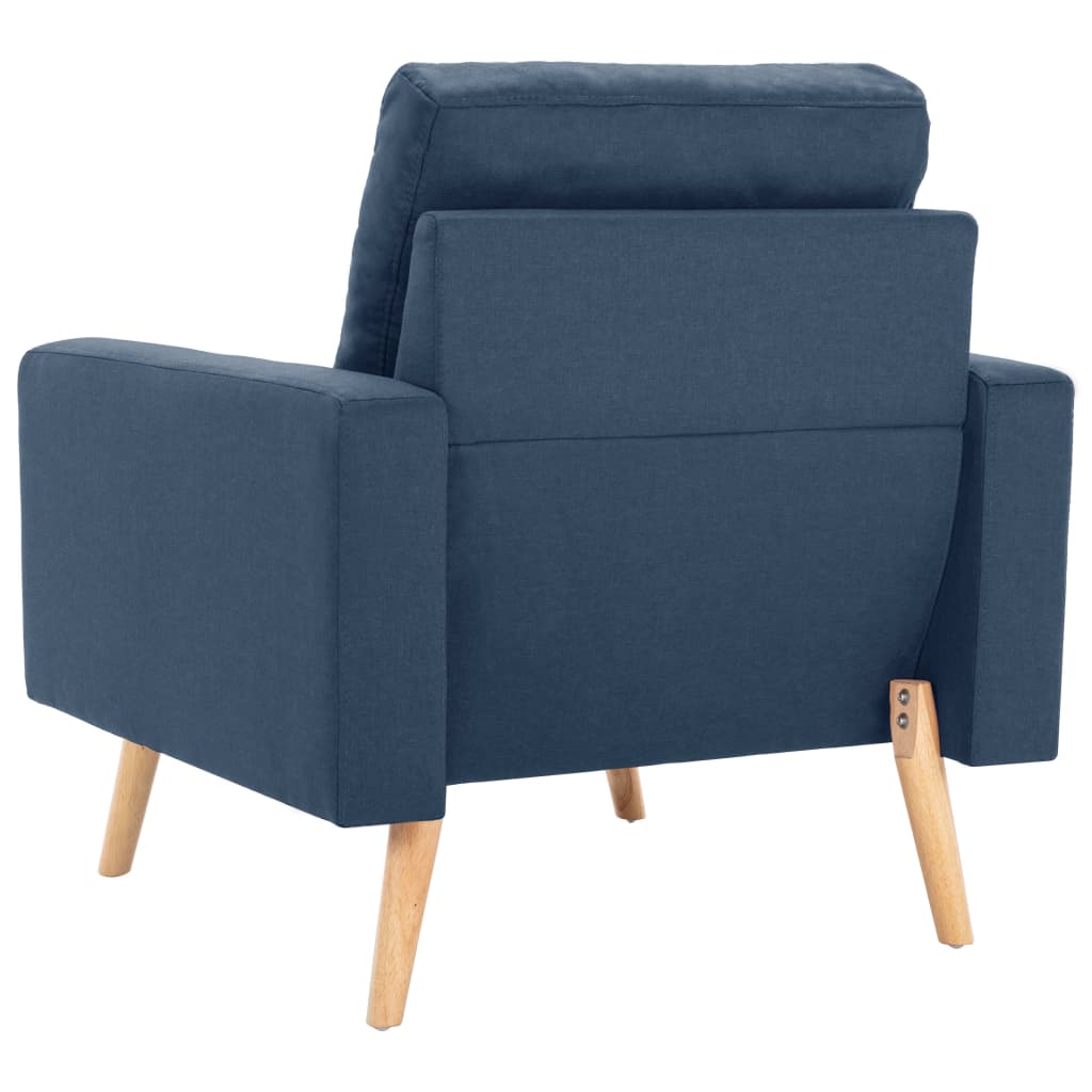 vidaXL Fauteuil bleu tissu