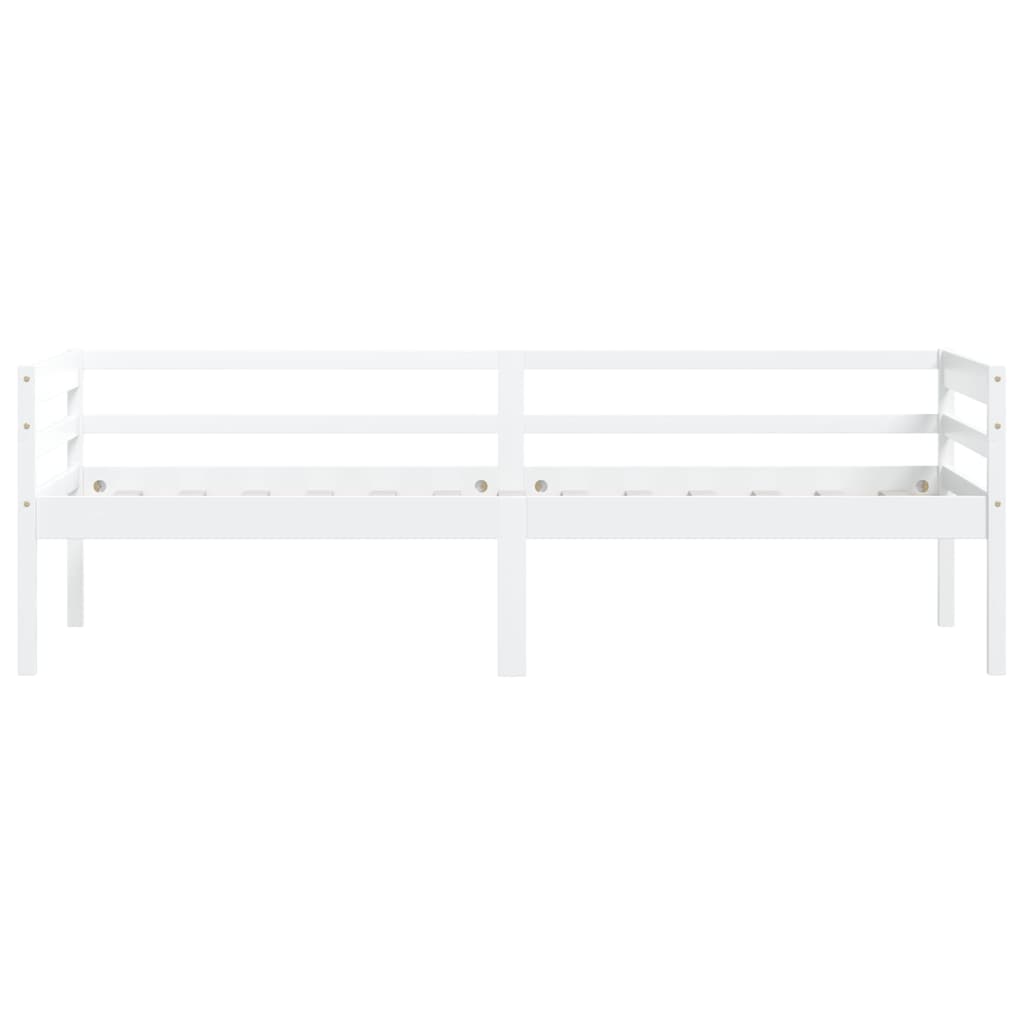 vidaXL Cadre de lit sans matelas blanc bois de pin massif 90x200 cm