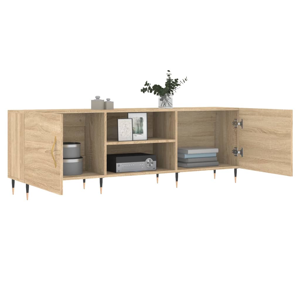 vidaXL Meuble TV chêne sonoma 150x30x50 cm bois d'ingénierie