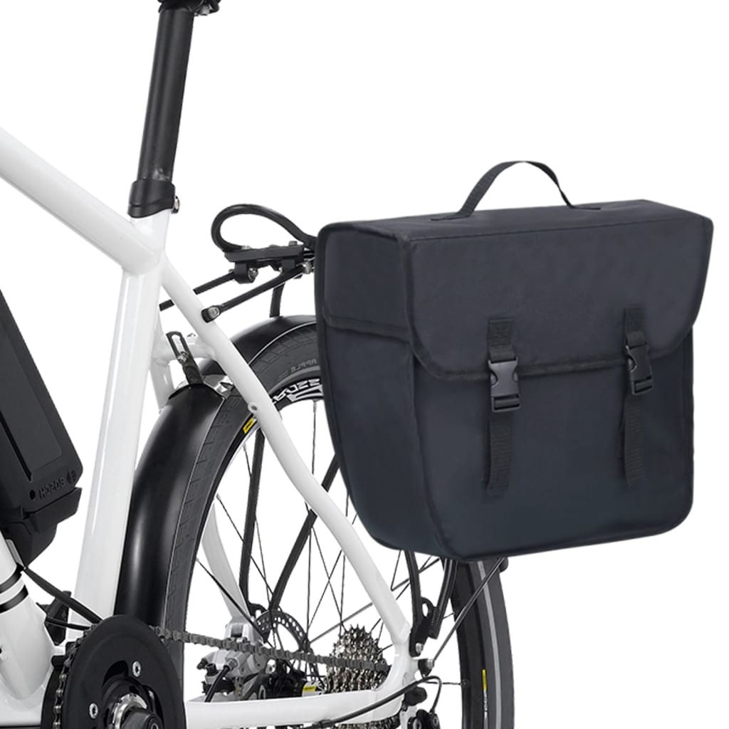 vidaXL Sac de vélo simple pour porte-bagages étanche 21 L Noir