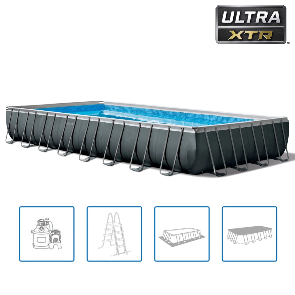 Intex Ensemble de piscine Ultra XTR Frame Rectangulaire 975x488x132 cm