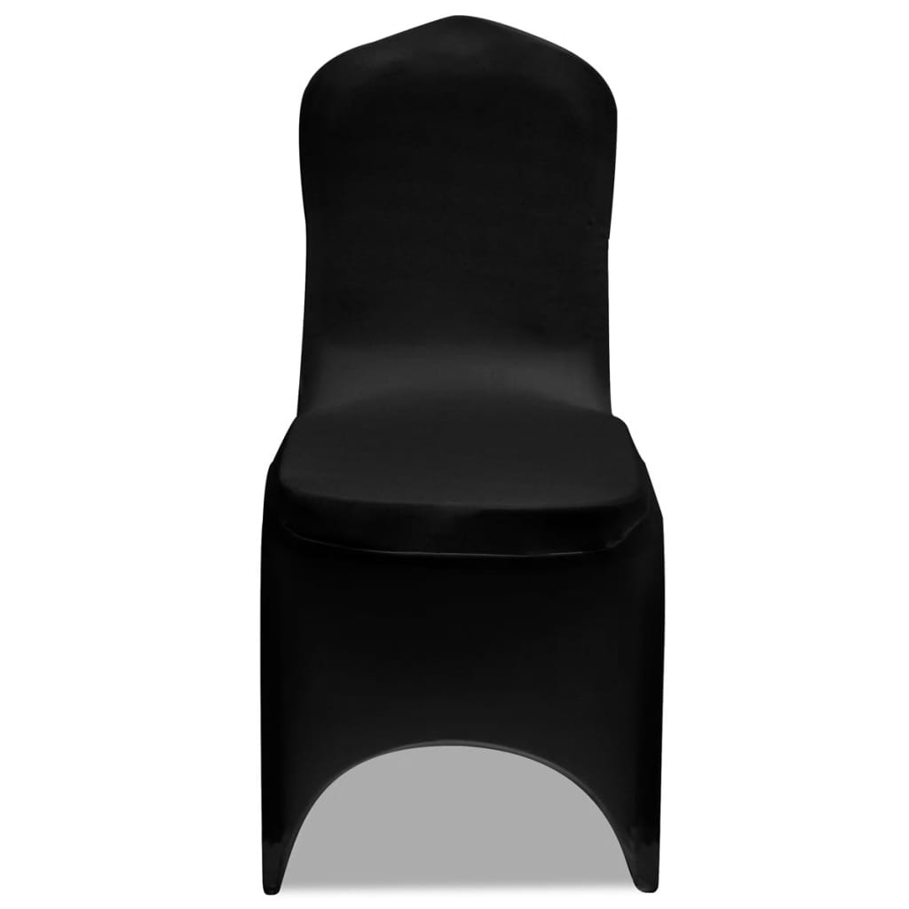 vidaXL Housses élastiques de chaise Noir 18 pcs