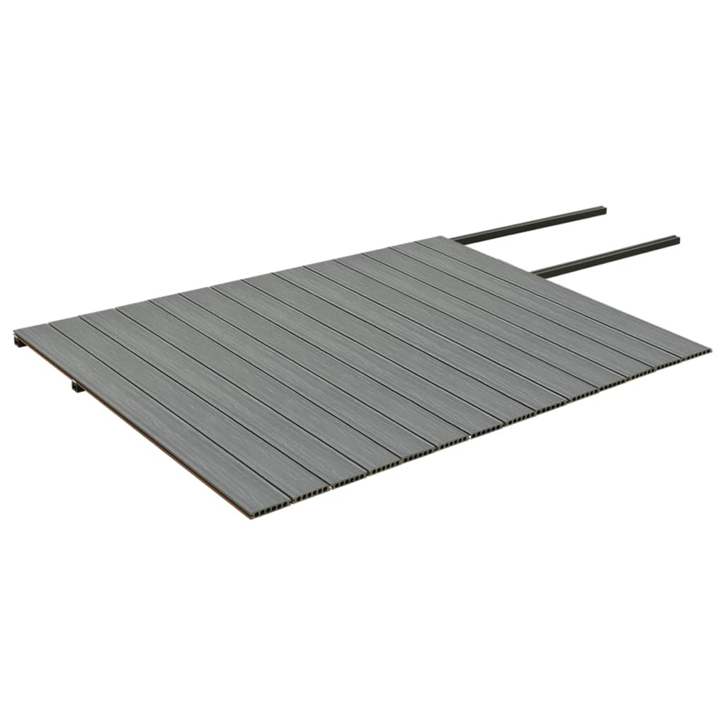 vidaXL Panneaux de terrasse et accessoires WPC Marron/gris 35 m² 4 m