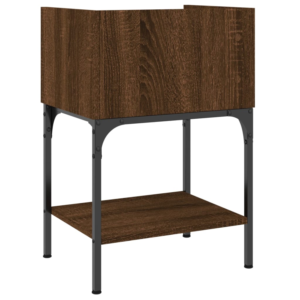 vidaXL Table de chevet chêne marron 40,5x31x60 cm bois d'ingénierie