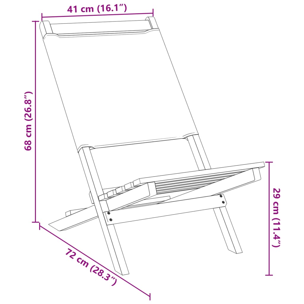 vidaXL Chaises de jardin lot de 2 beige bois d'acacia massif et tissu