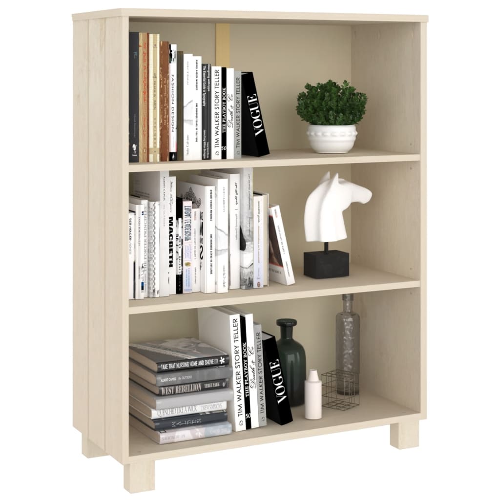 vidaXL Bibliothèque HAMAR Marron miel 85x35x112 cm Bois de pin massif