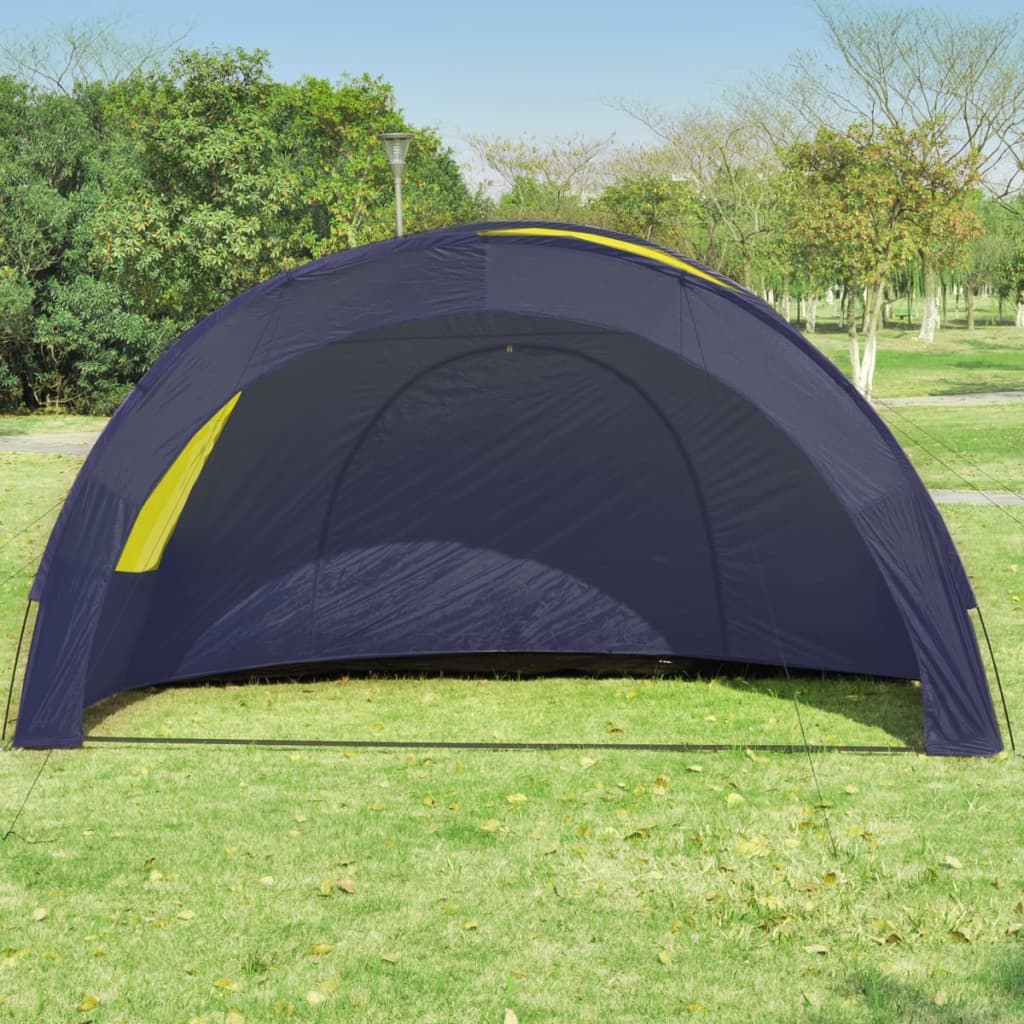 vidaXL Tente de camping 6 personnes Polyester Bleu et jaune