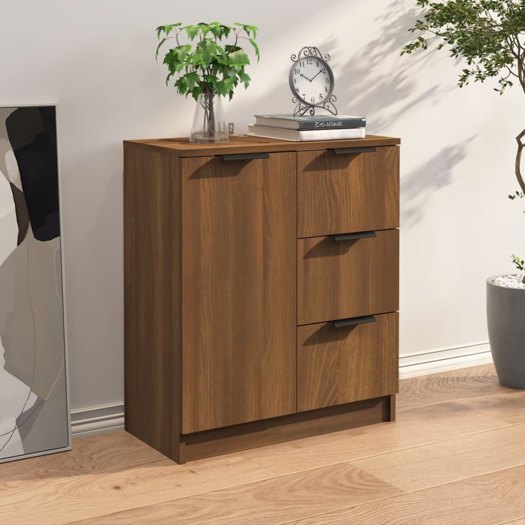 vidaXL Buffet chêne marron 60x30x70 cm Bois d'ingénierie